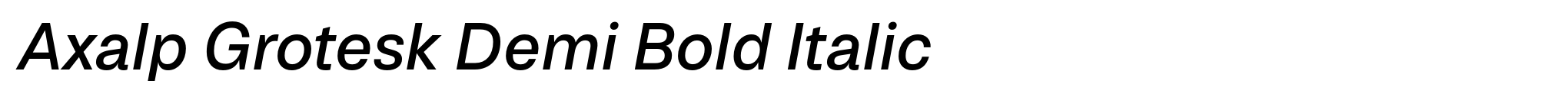 Axalp Grotesk Demi Bold Italic image